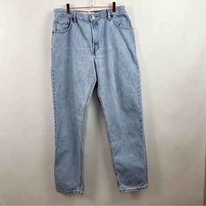 Levi’s 550 High Rise Relaxed Tapered Jeans 100% Rigid Cotton Light Wash Size 14L